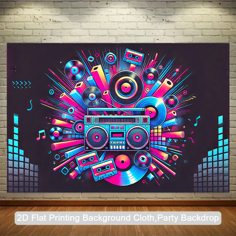 Audio Music Background - Conception plate 2D, emballage en une