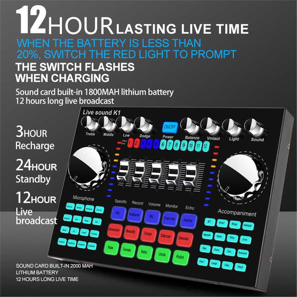 Audio And Music Mixer - Carte son portable pour diffusion en