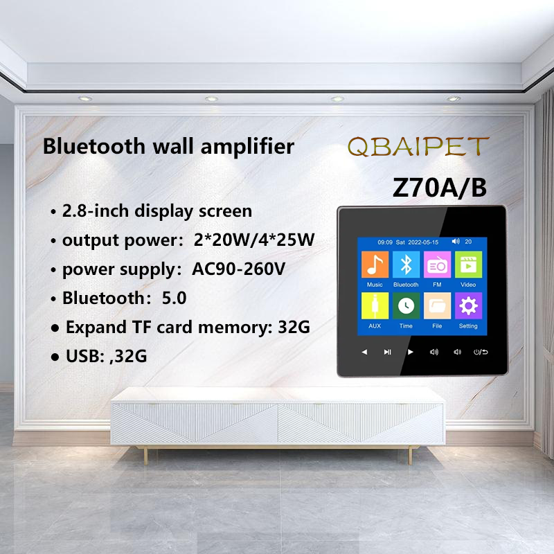 Audio Music Background - Amplificateur mural Bluetooth pour la maison,