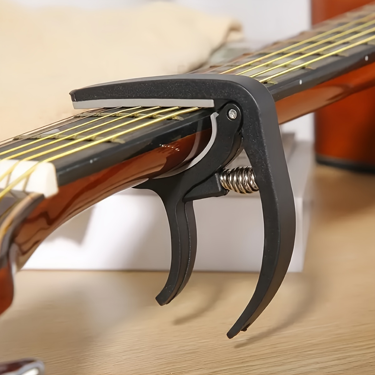 Guitar Capo Clip - Capo de guitare en bois durable,