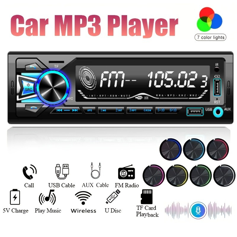 Audio Without Music - Autoradio FM 1DIN intégré, lecteur de