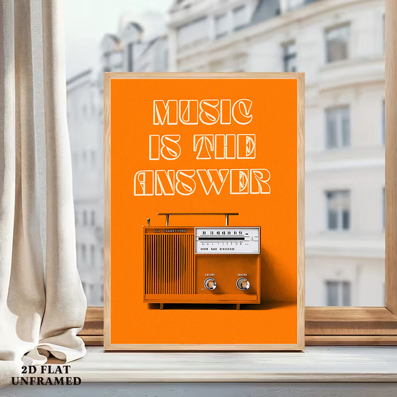 Tableau mural vintage sur toil - Audio Music Background avis et prix