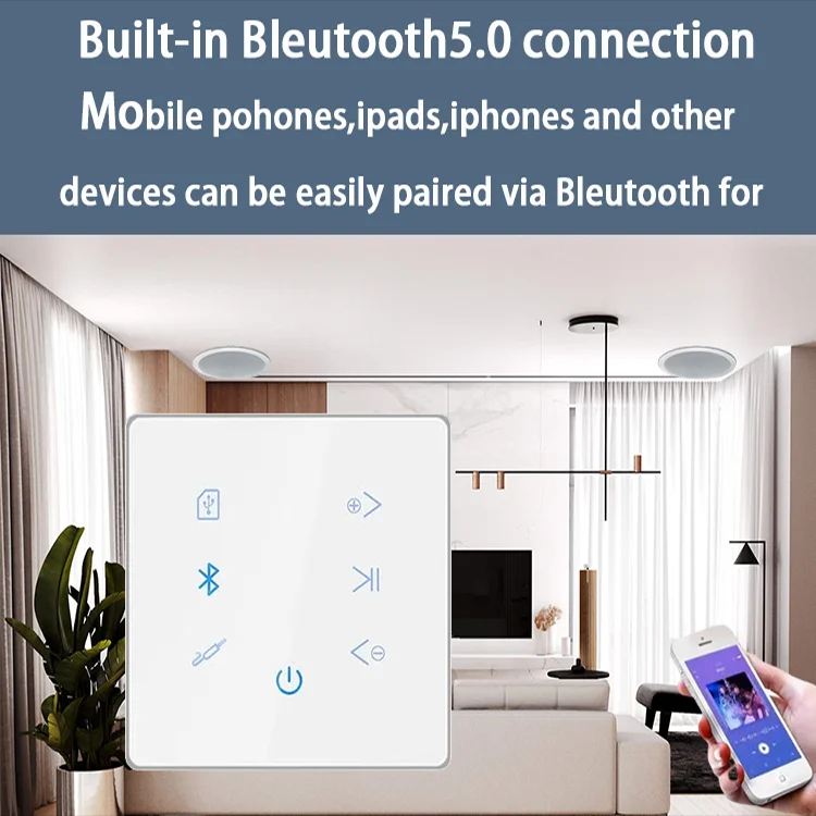 Amplificateur mural Bluetooth, - Audio Music Background avis et prix