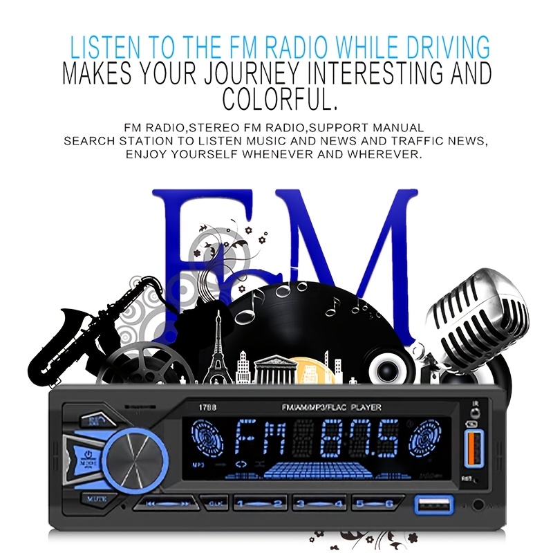 Autoradio FM 1DIN intégré, lec - Audio Without Music avis et prix